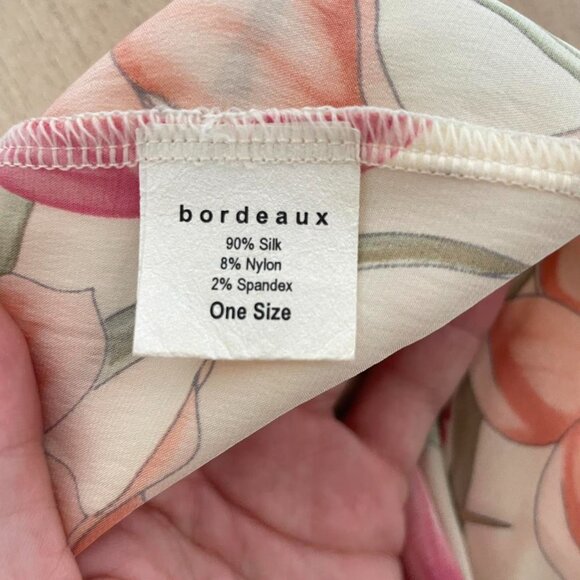 Vintage Y 2 K Bordeaux Seamless Silk Floral Tube Top | Women’s Size OS /Small - Picture 5 of 6